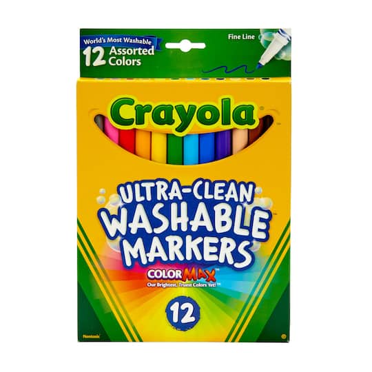 Crayola&#xAE; Washable&#x2122; 12 Color Fine Line Marker Set